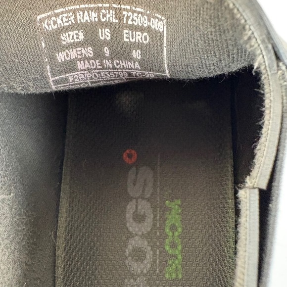 Bogs Kicker Rain Boot Womens Size 9 Black White Water Proof Chelsea Ankle - Picture 6 of 8